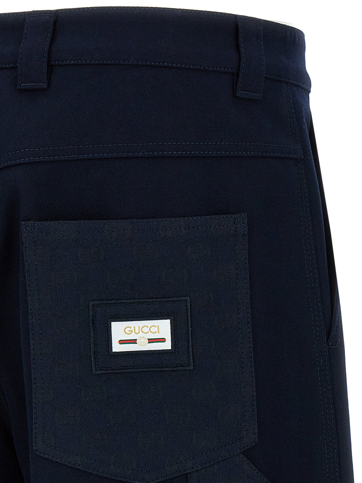 Gucci Gucci Incrocio Gg Pantaloni - Blu | 3018e75bba965f09a2cf96c1558b3ea139411164