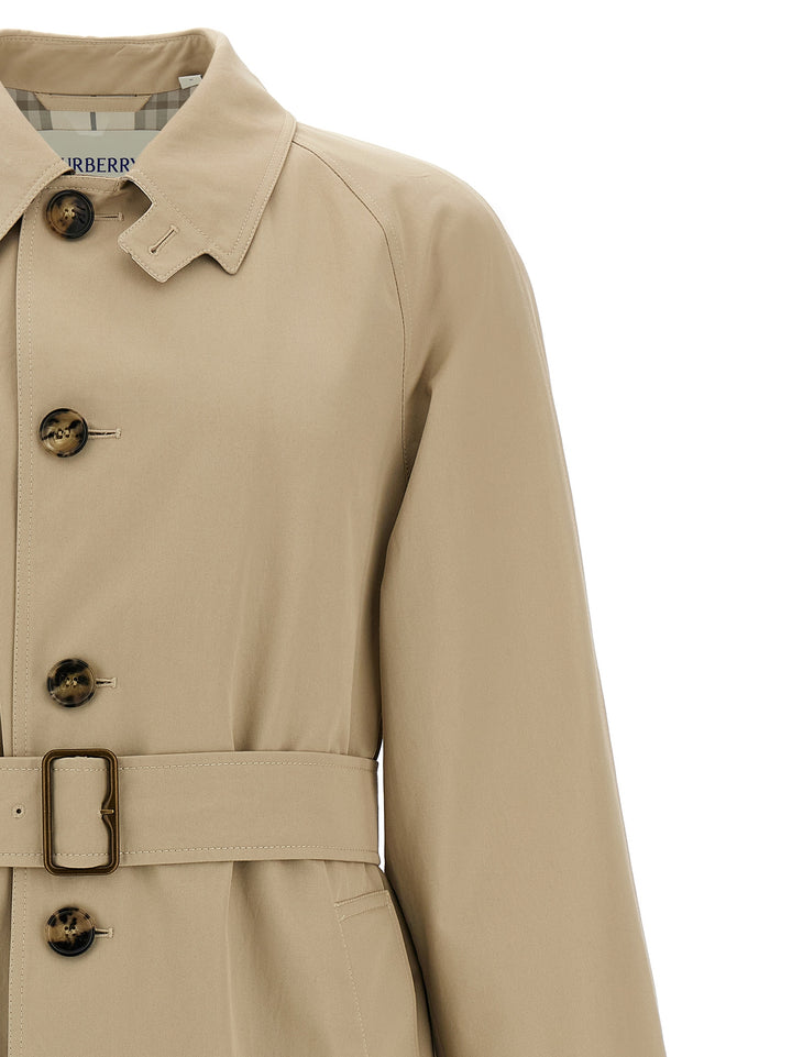 Burberry Car Coat Gabardine Trench e Impermeabili - Beige | 1964297b94a3fe48aee576cf973621bc4913eb8a