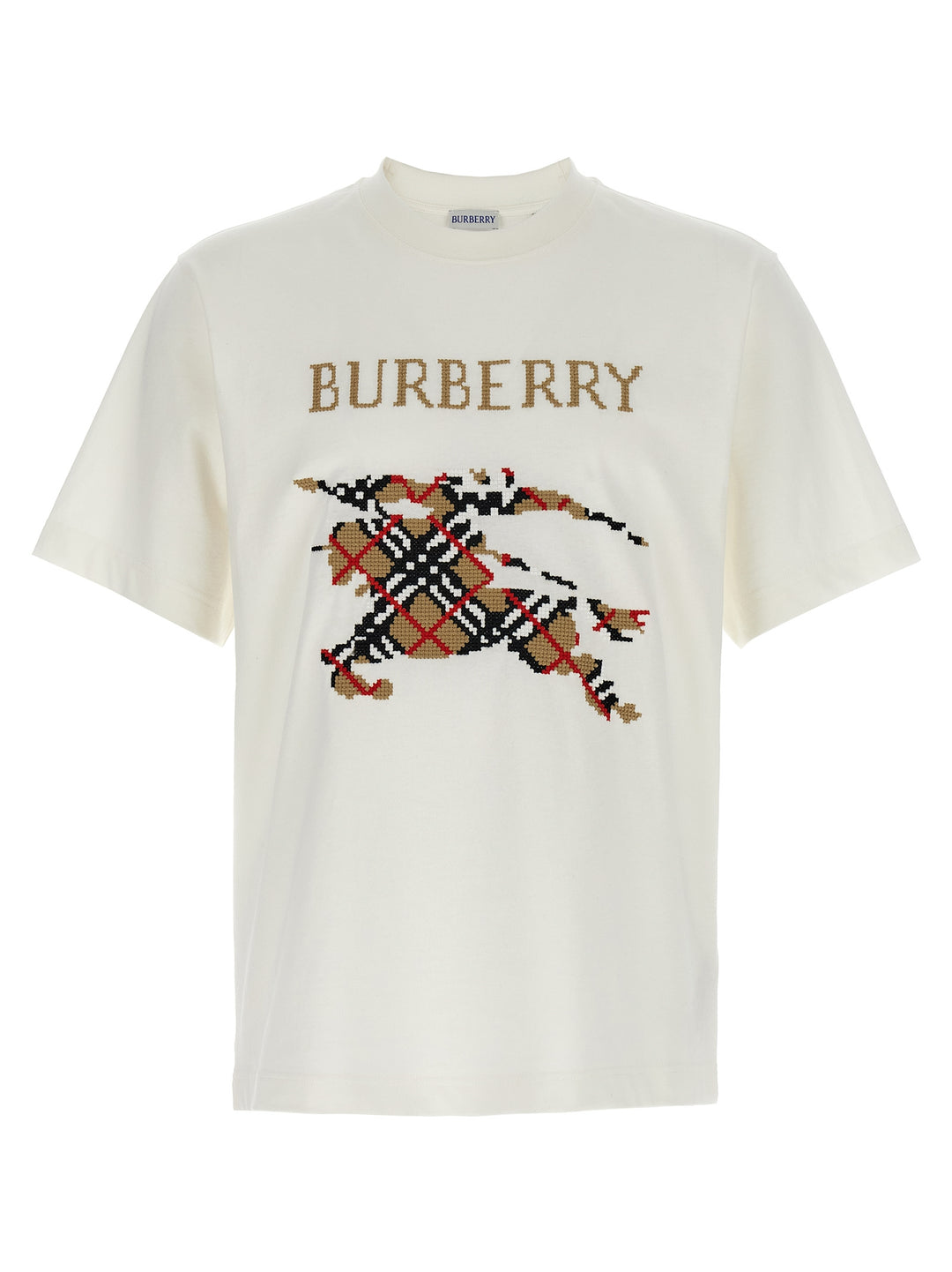 Burberry Cross Stitch T shirt - Bianco | bc89fc7378a15f4a226b98fa7a10a297e23fd128
