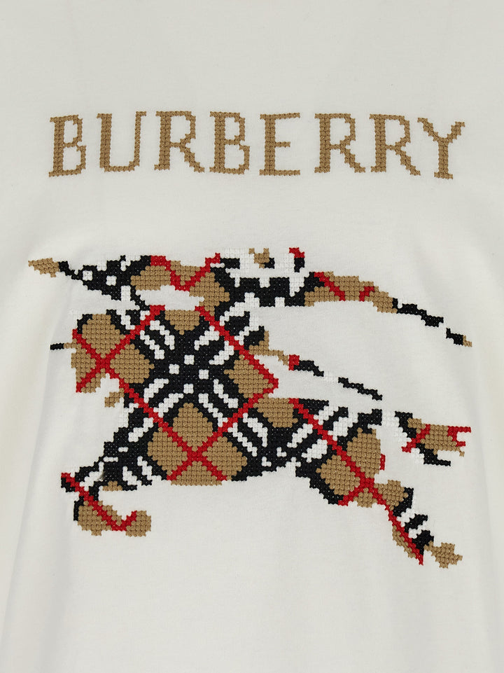 Burberry Cross Stitch T shirt - Bianco | ec87ea35f5c39db3d846c1aa63431cd75dde5bcb