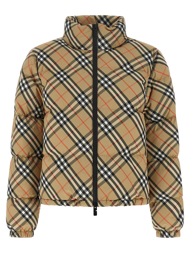 Burberry Ambleside Check Puffer Jackets - Beige | 82794ddc79d677fb2cc15367acde42c8dcb130d4