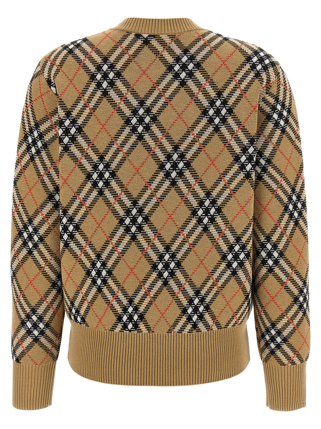 Burberry Burberry Check Sweater Maglioni - Beige | 3abb253684b53a1b519c3963cfaba8304be36af0