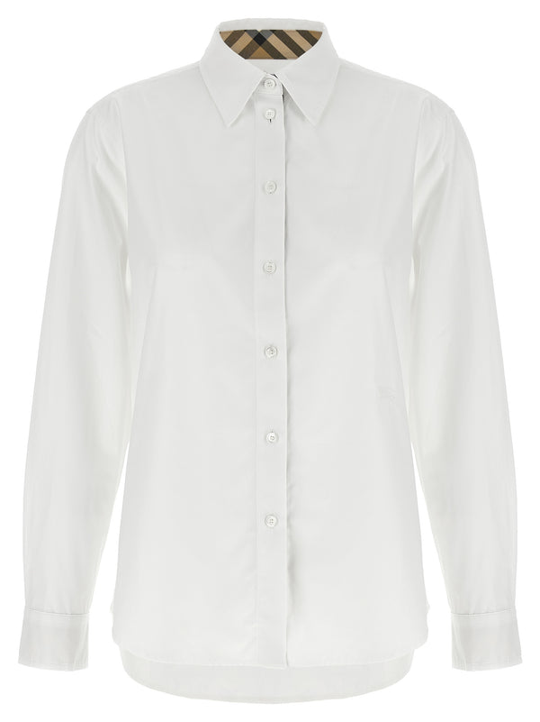 Burberry Check Insert Shirt Camicie Bianco