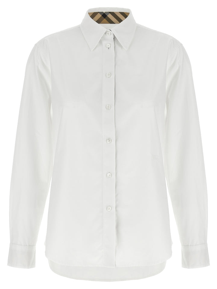 Burberry Burberry Check Insert Shirt Camicie - Bianco | 2488f2e04a63d4d32d02eb1b81142862839dee71