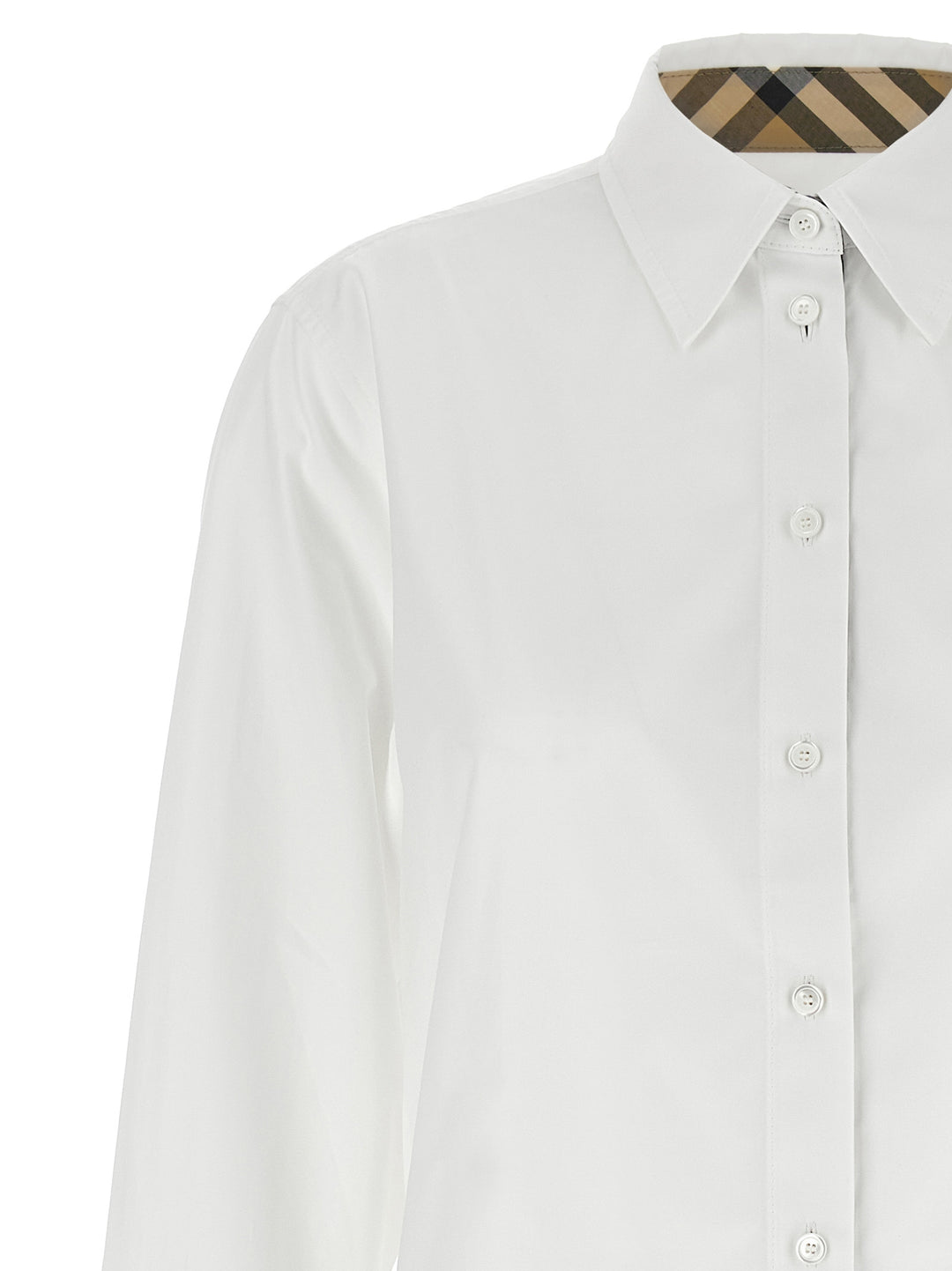 Burberry Burberry Check Insert Shirt Camicie - Bianco | a96d77df4fbbb99c4bb204dca6c0740b9dd4ee6a