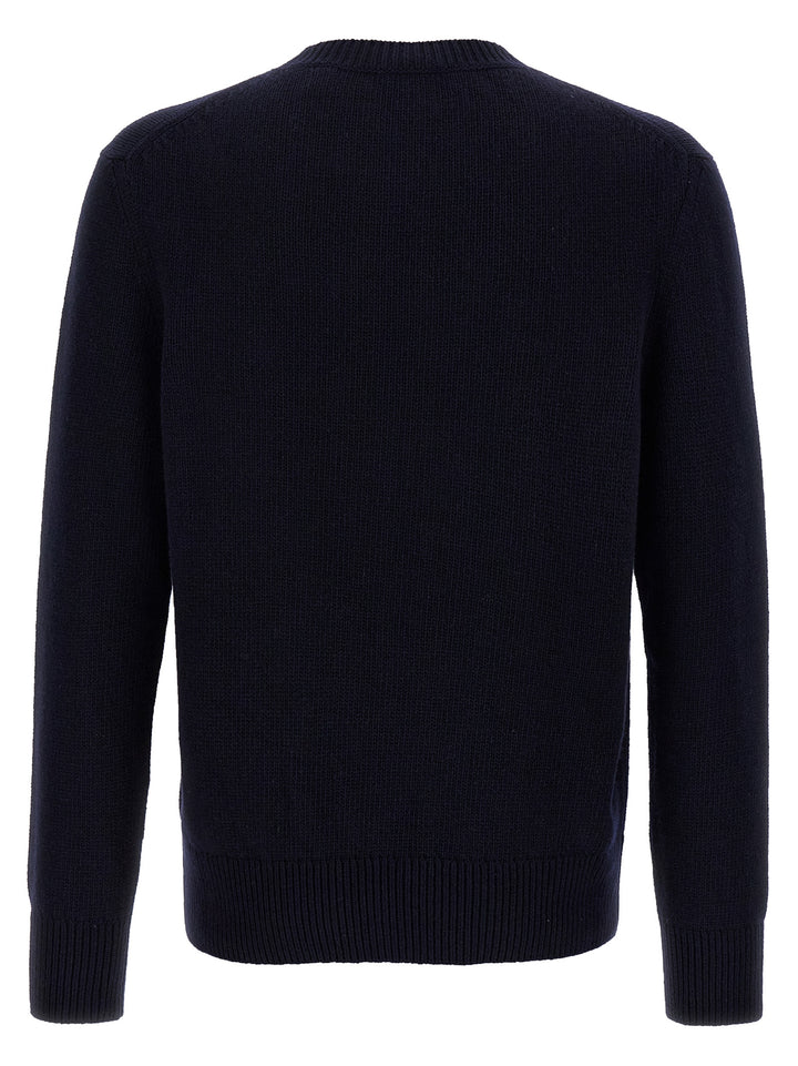 Burberry Logo Intarsia Sweater Maglioni - Blu | 2be48dafddba2af7689a75848d83a73de8557cdf