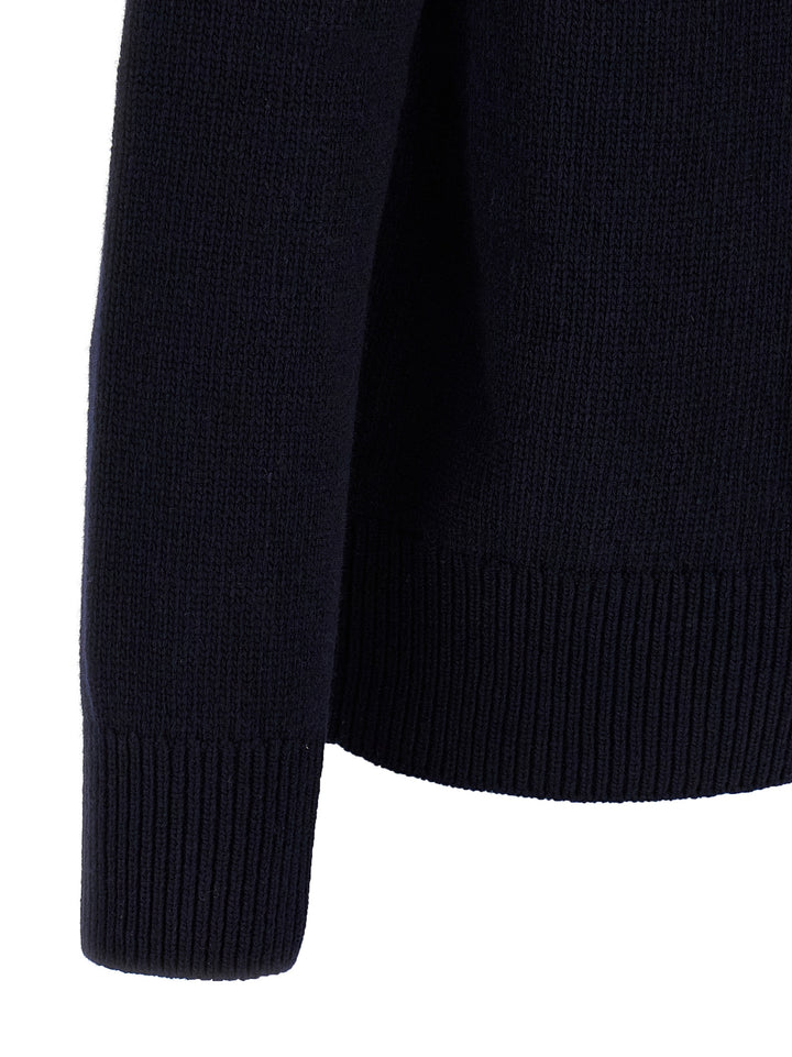 Burberry Logo Intarsia Sweater Maglioni - Blu | c7daacef8b1b5560b5820b03fc0227b319aec72e