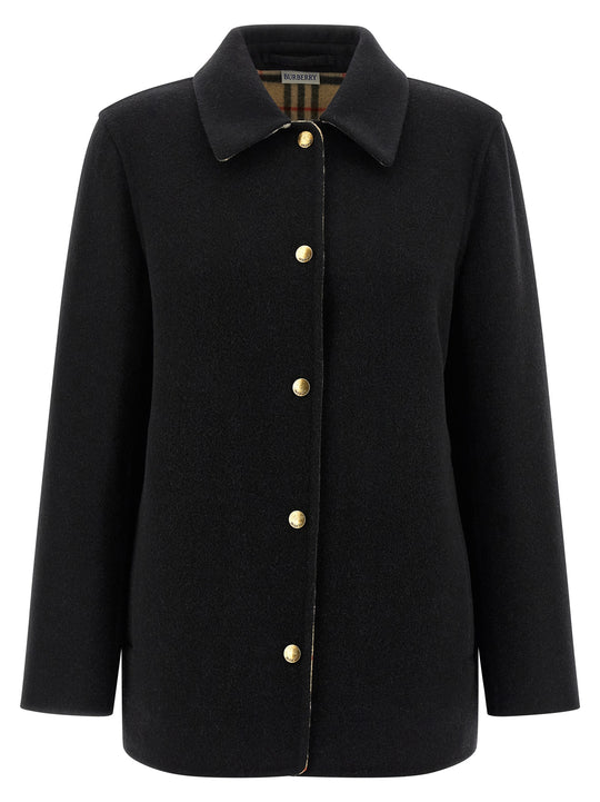 Burberry Check Lining Jacket, Puffer Jackets Nero