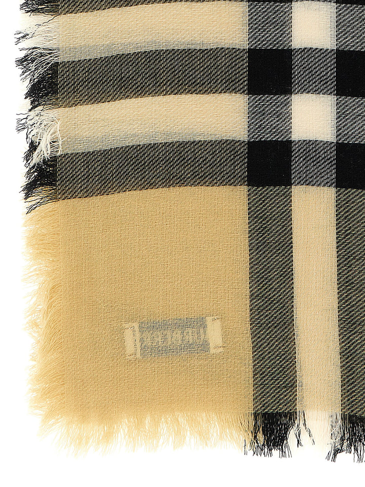 Burberry Check Wool Scarf Sciarpe - Beige | eb0b16bf94e3bb7c96ac8059ad8a42f849857ae1