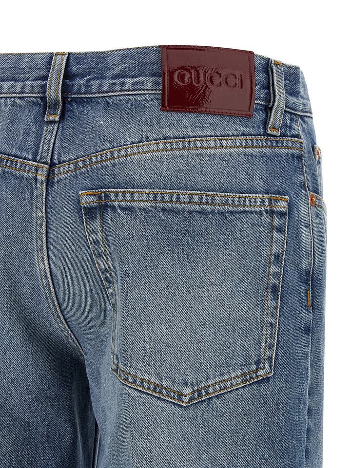 Gucci Straight Leg Jeans - Celeste | c63e25dc4acf81f01e736aaecd2593d30a2ac53a