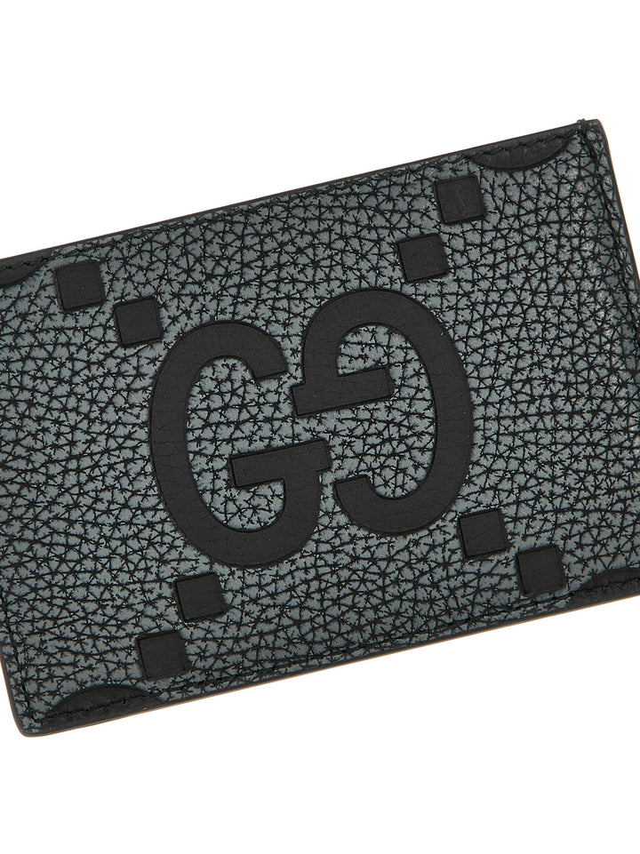 Gucci Maxi Cardholder Gg Portafogli - Nero | e3bb745d59c6617d746b5441f4aa6de00db98d24