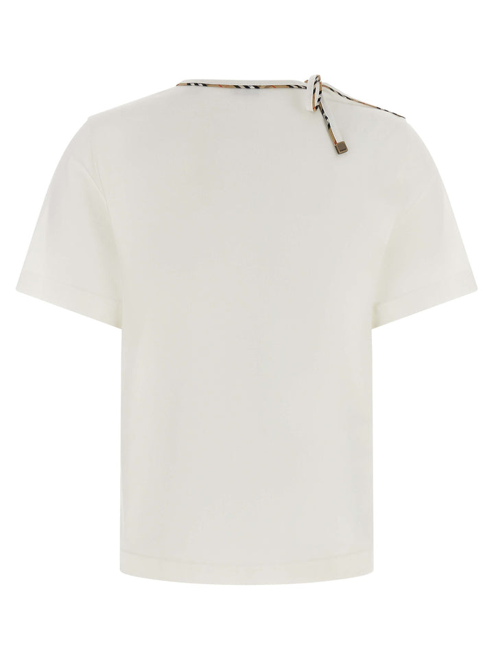 Burberry Frankie Bow T shirt - Bianco | 986e8d78ef455da6f0011416d526526280826c46