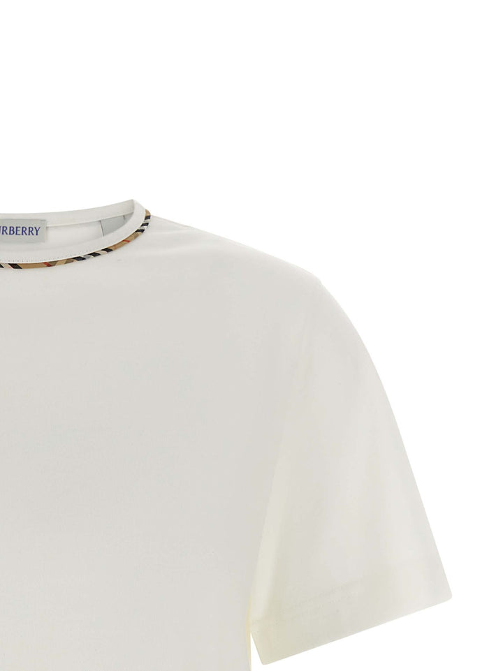 Burberry Frankie Bow T shirt - Bianco | f7786e085b2b9341a8c0289406fe313da03f8cad