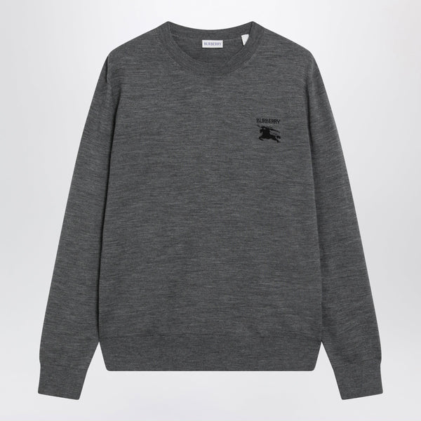 Grey Wool Crewneck Sweater