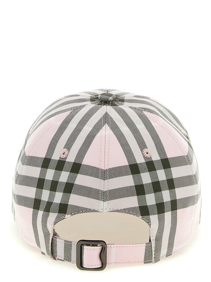Burberry Burberry Check Cap Cappelli - Rosa | 82fe93d28ba14969b01e9a65ecb5180587562aef