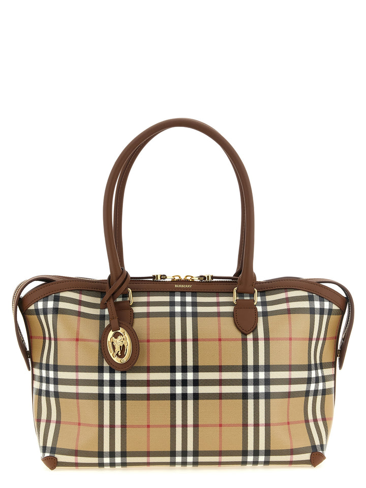 Burberry Small Check Shopping Bag Tote - Beige | 6b7f61a7eeb5ca10ed4a39948c99269ae37b5fac