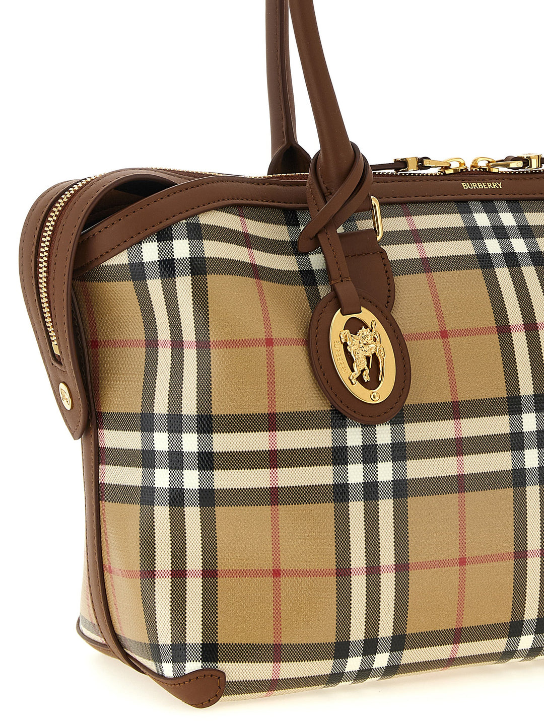 Burberry Small Check Shopping Bag Tote - Beige | 12bda4ac4f74defe95e771e18187b1ea8b50dbda