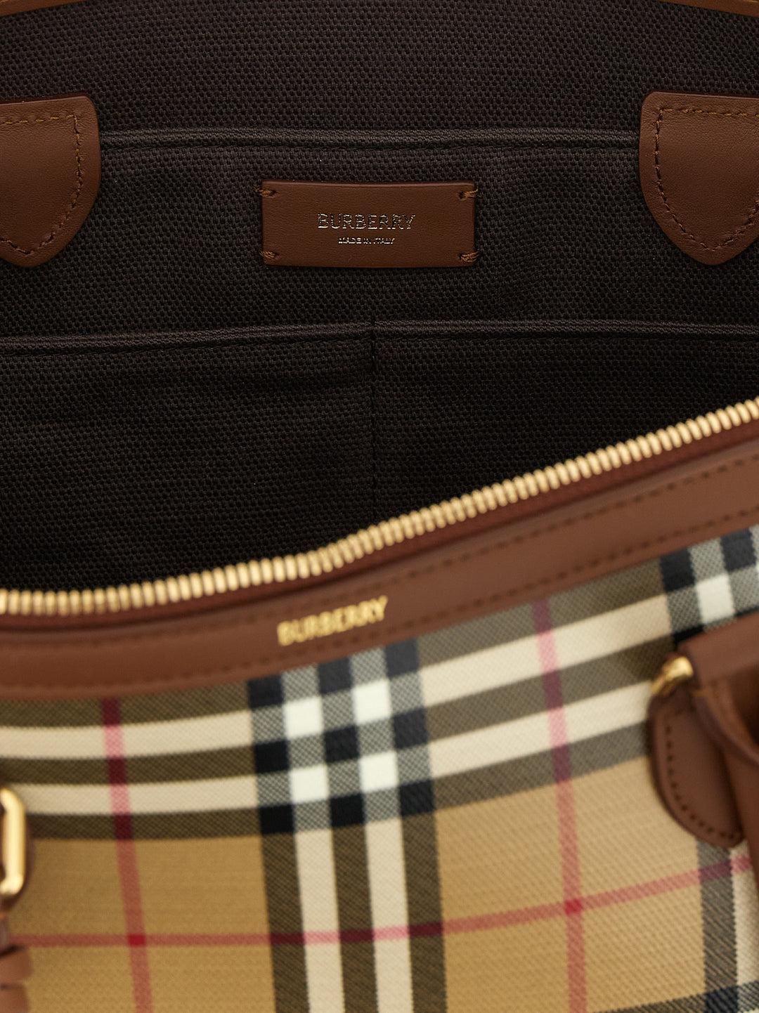 Burberry Small Check Shopping Bag Tote - Beige | a4a8c2cc2cd167ef42b6c8d5df255c209733cd16