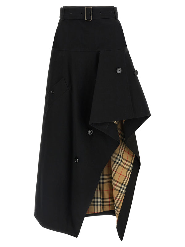 Trench Skirt Gonne Nero