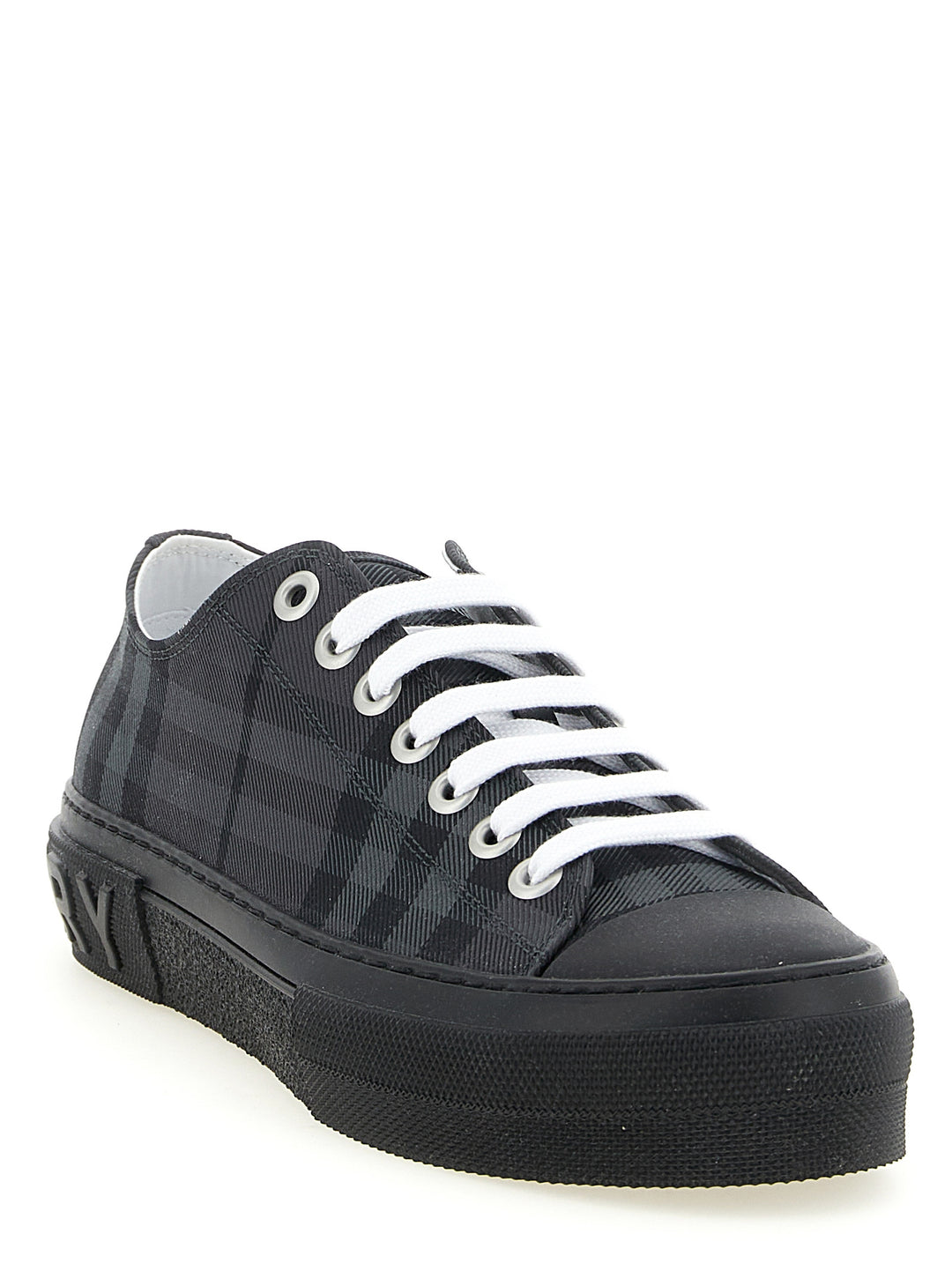 Burberry Check Print Sneakers - Grigio | 0010a7edac95045650cfe7f748bd3494409990ea