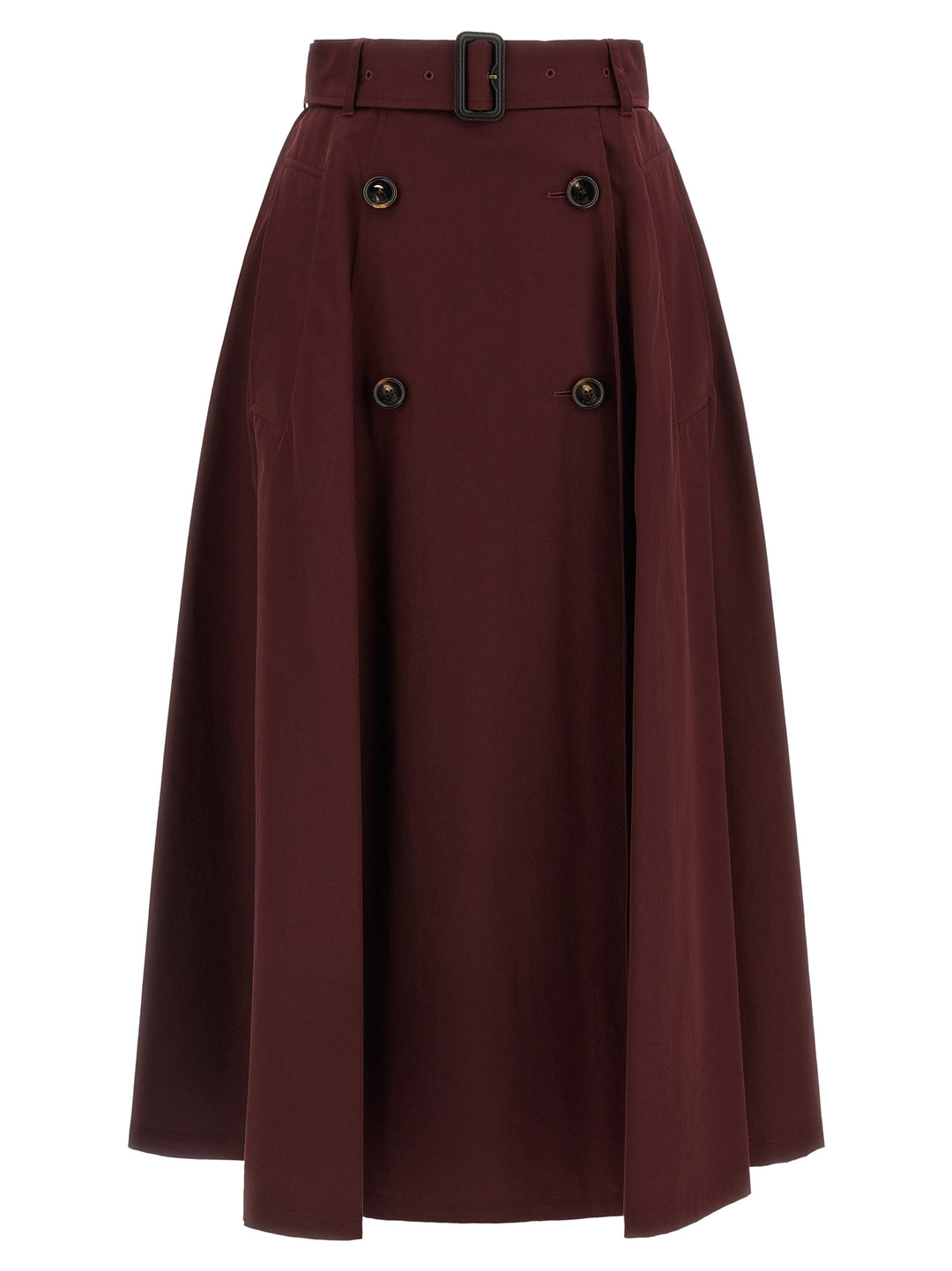 Burberry Gabardine Trench Coat Skirt Gonne - Bordeaux | fbee61ddbac65838f34470edcd1fc68d33e9351f