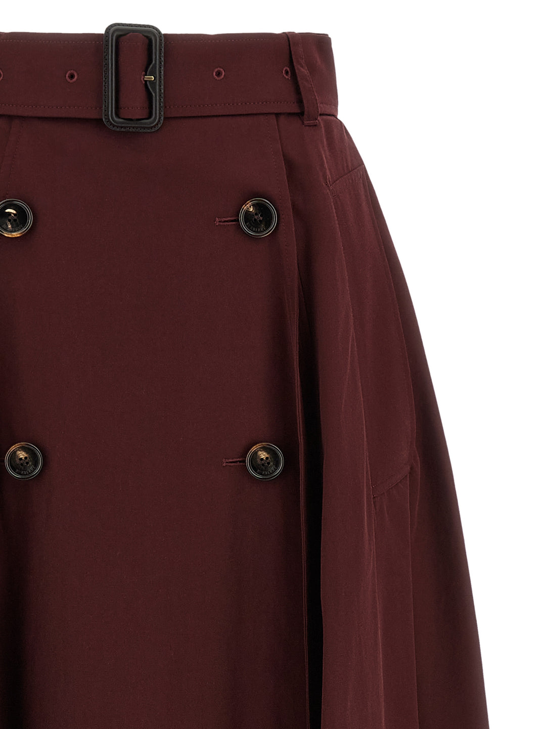 Burberry Gabardine Trench Coat Skirt Gonne - Bordeaux | 4205ff0fd3ed97151f36a71c3e0c70064afab5ee