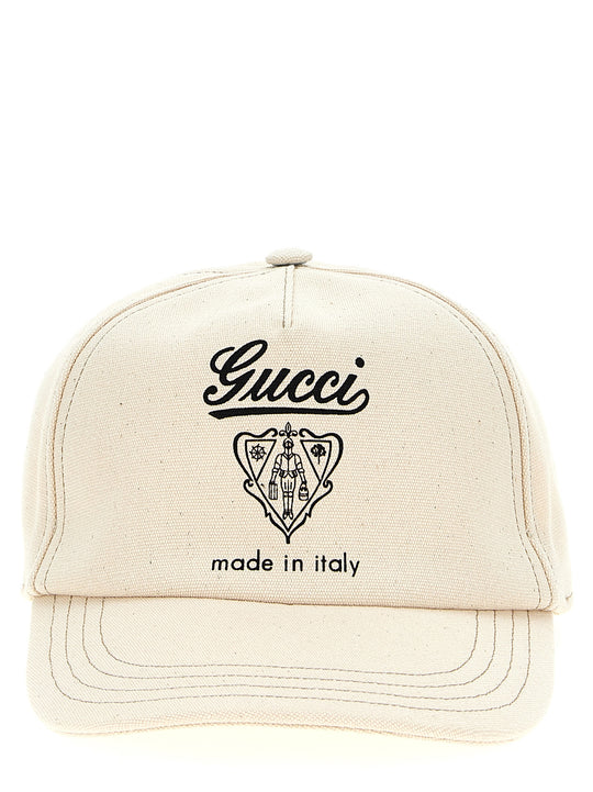 Gucci Coat Of Arms Cap Cappelli Bianco