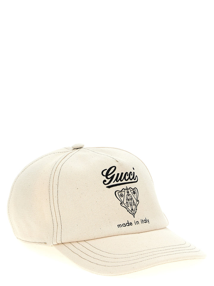Gucci Gucci Coat Of Arms Cap Cappelli - Bianco | 16f545295f252bb0940ea54653d4490cbc12e820