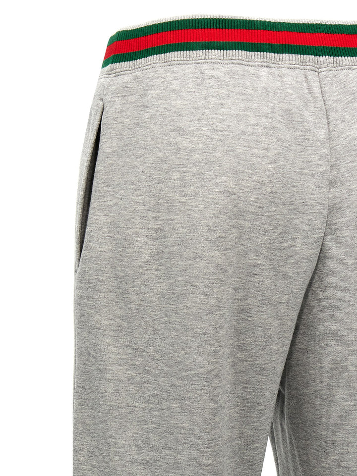 Gucci Web Tape Joggers Pantaloni - Grigio | 69badafbd3e0f48d61dcb6191b7ca91dfeb124af