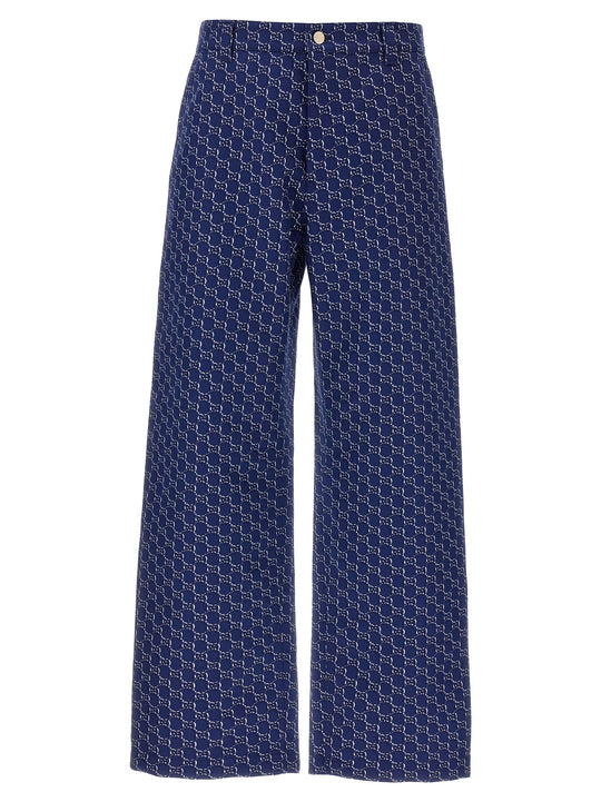 Gg Shadow Pantaloni Blu