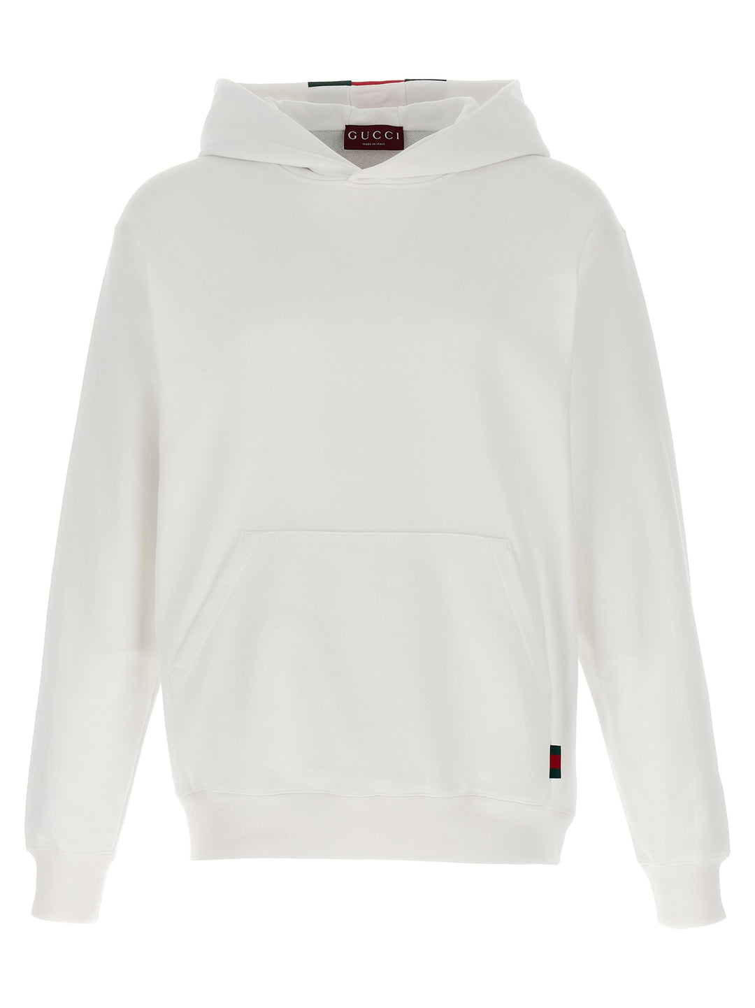 Gucci Nastro Web Hoodie Felpe - Bianco | f3ee7c9bdf3bc34bb7c8f3e26d5359c0a36329ef