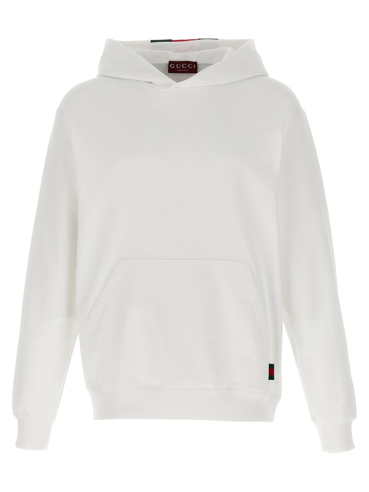 Gucci Nastro Web Hoodie Felpe - Bianco | f3ee7c9bdf3bc34bb7c8f3e26d5359c0a36329ef