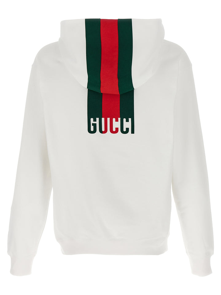Gucci Nastro Web Hoodie Felpe - Bianco | c0d516ac5f082f7f297c584473ba4a08ee677d9f