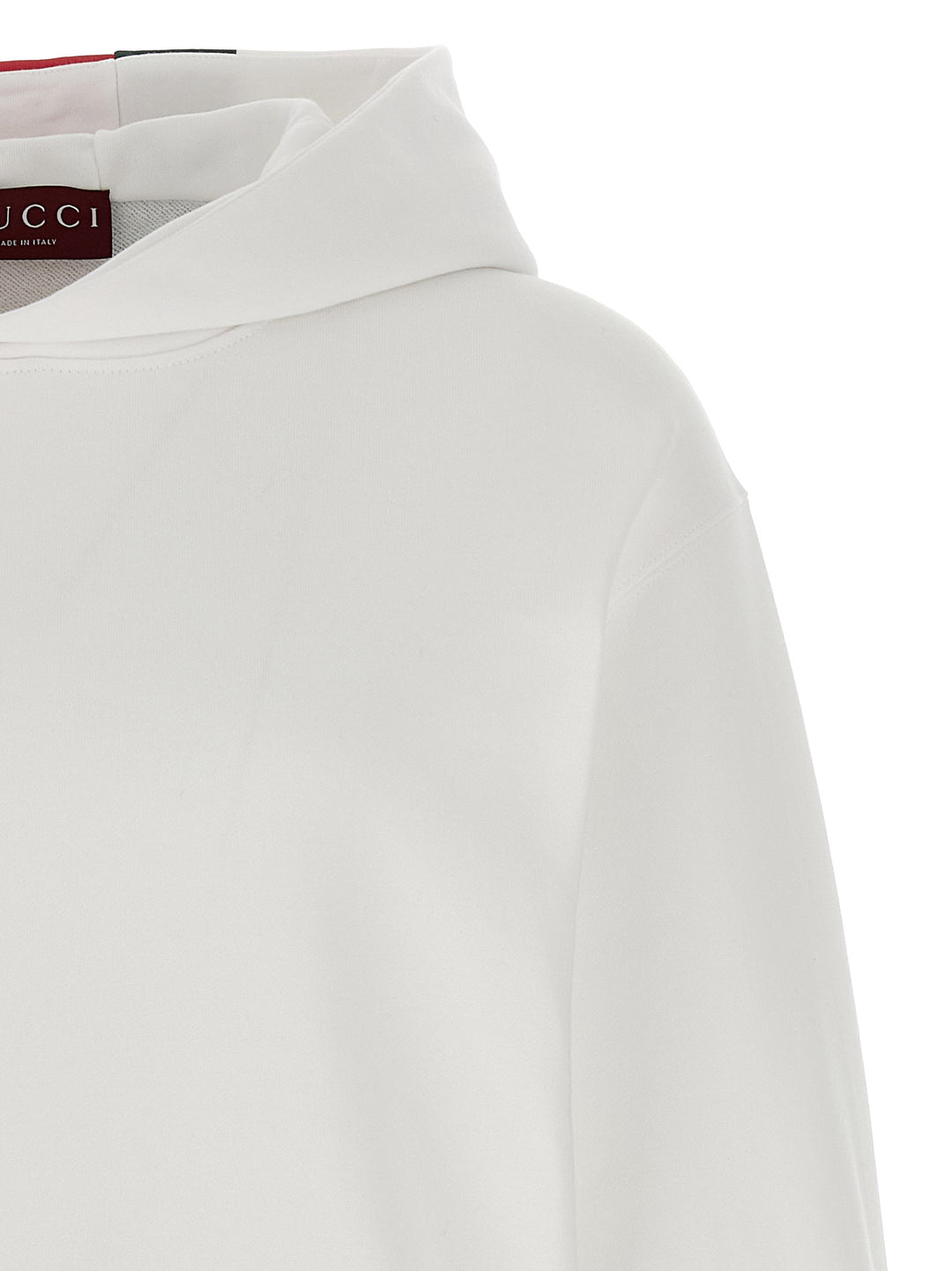 Gucci Nastro Web Hoodie Felpe - Bianco | 10aee608a63f0551659f79e7ed62b8be33115306