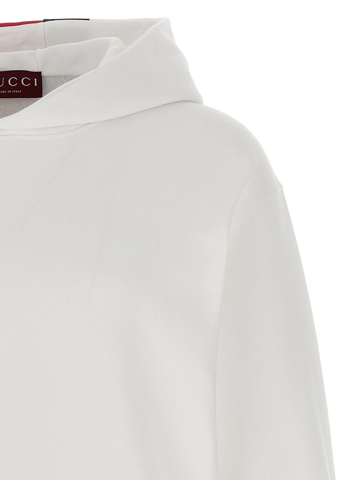 Gucci Nastro Web Hoodie Felpe - Bianco | 10aee608a63f0551659f79e7ed62b8be33115306