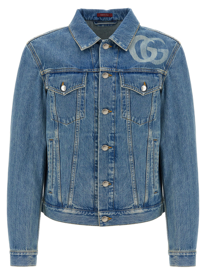 Gucci Gg Denim Jacket Puffer Jackets - Blu | e9e9f062c5c4888de07d8b0b9410b23bed62906a