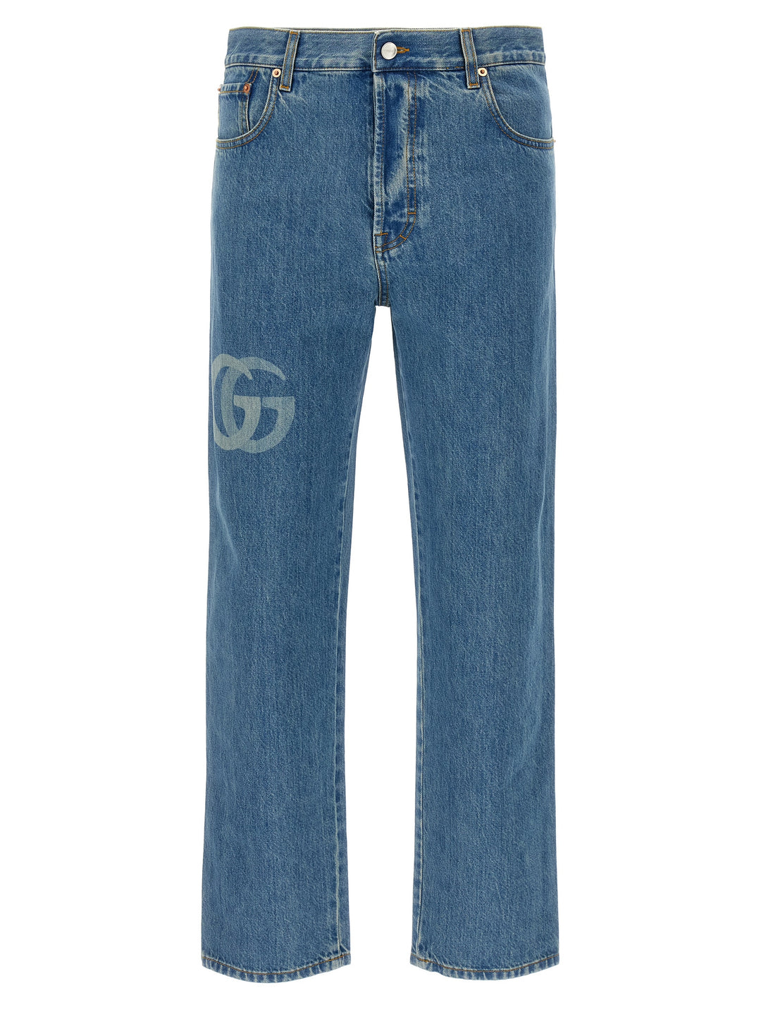 Gucci Double G Jeans - Blu | 91675a56ab0729757d03ecade2d6ab49f3b01fb5