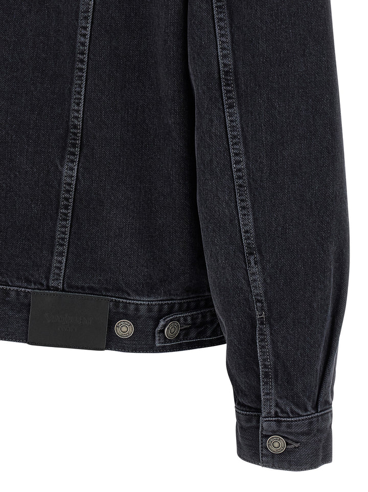 Saint Laurent Trucker Puffer Jackets - Nero | 7e16599e52240896ce2efc02b74d0c38c4dd73eb