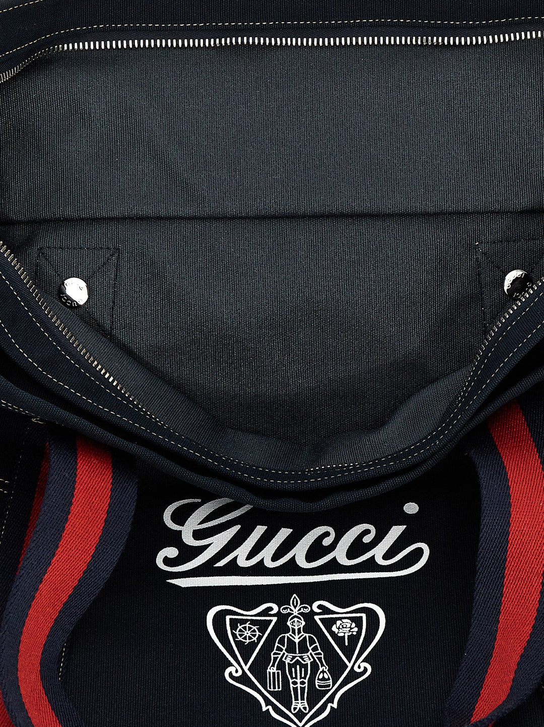 Gucci Large Coat Of Arms Shopping Tote - Blu | be910519e5748433d3315172bda7b708d5b9200e