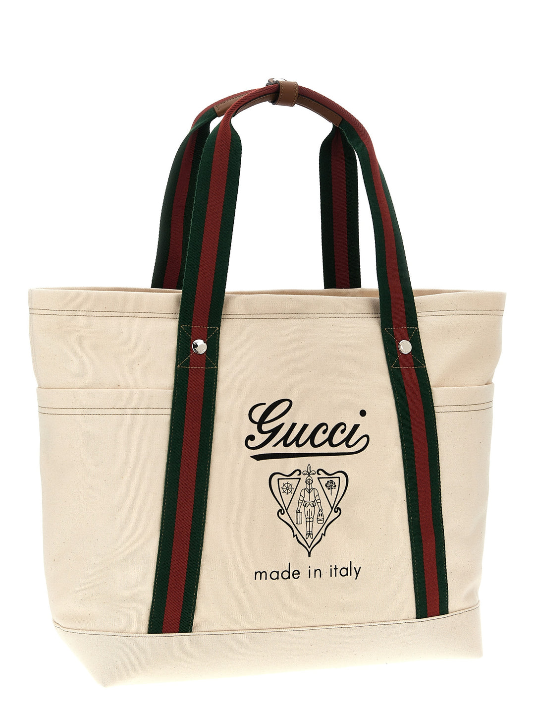 Gucci Large Coat Of Arms Shopping Tote - Bianco | 7fc54e287bd33131ddb9da0896b376899cbf926f