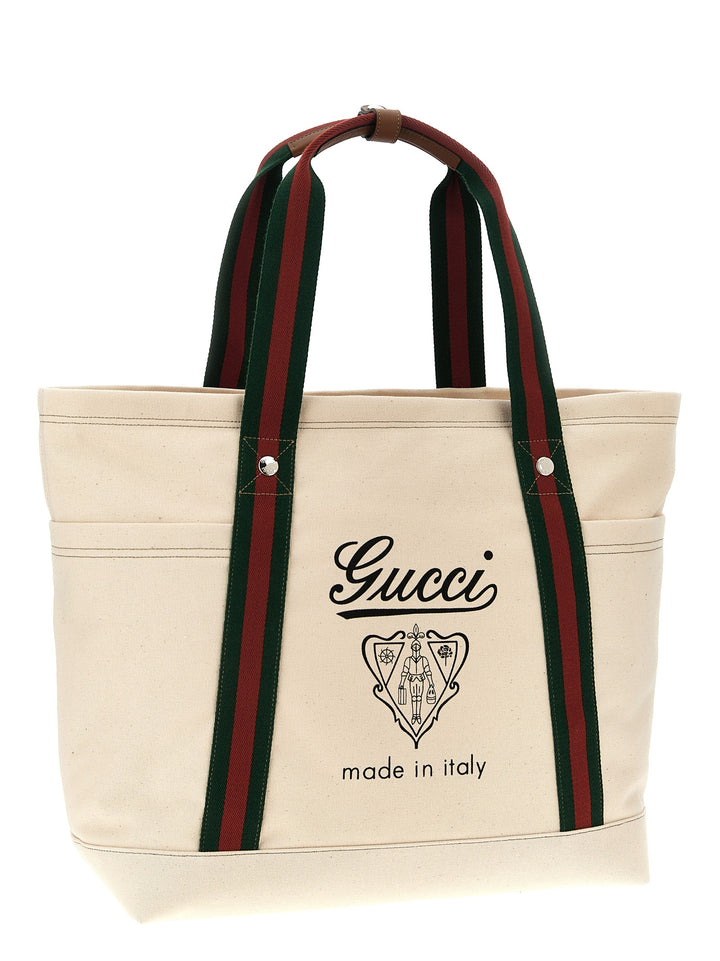 Gucci Large Coat Of Arms Shopping Tote - Bianco | 7fc54e287bd33131ddb9da0896b376899cbf926f