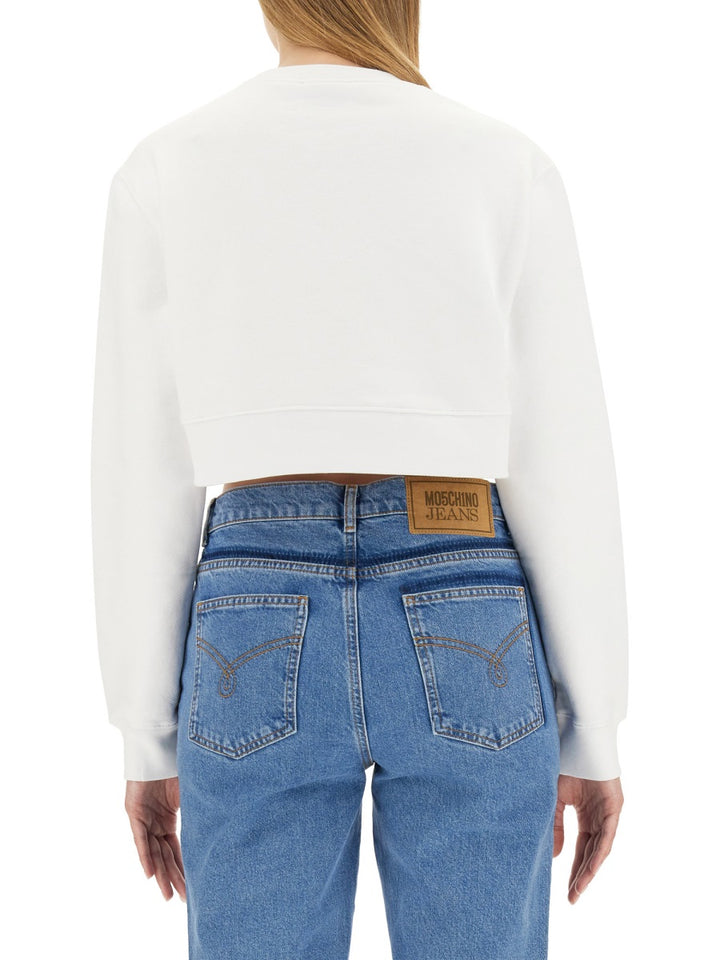 Moschino Jeans Felpe - Bianco | Wanan Luxury