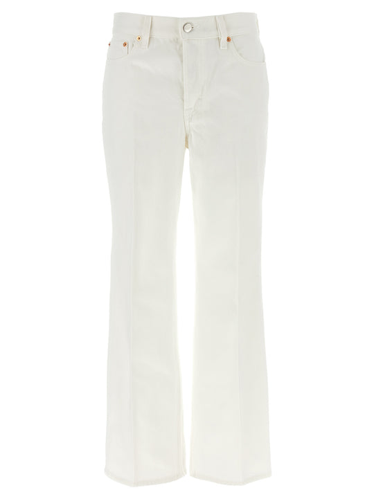 Cropped Jeans Bianco