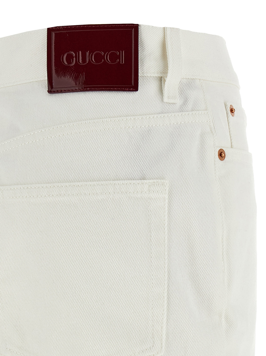 Gucci Cropped Jeans - Bianco | b72ff6aea2cd0087a0c8046b5260f67c028d68d8
