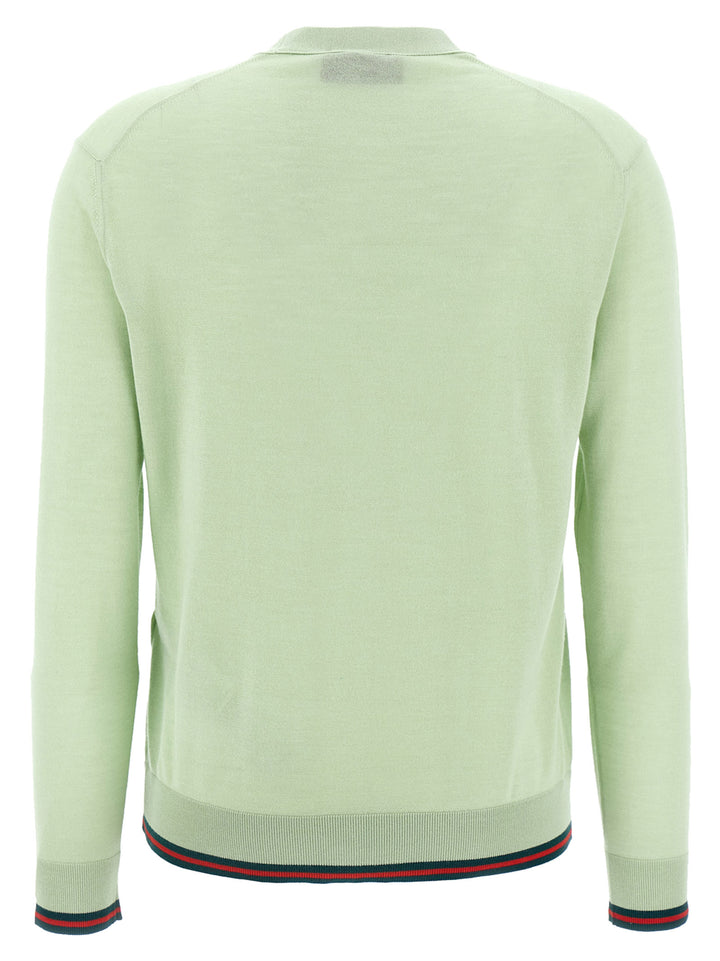 Gucci Cardigan Web Maglioni - Verde | 88f359d65c4f2eeaaf2592559a9eda0ae2f1b2ee