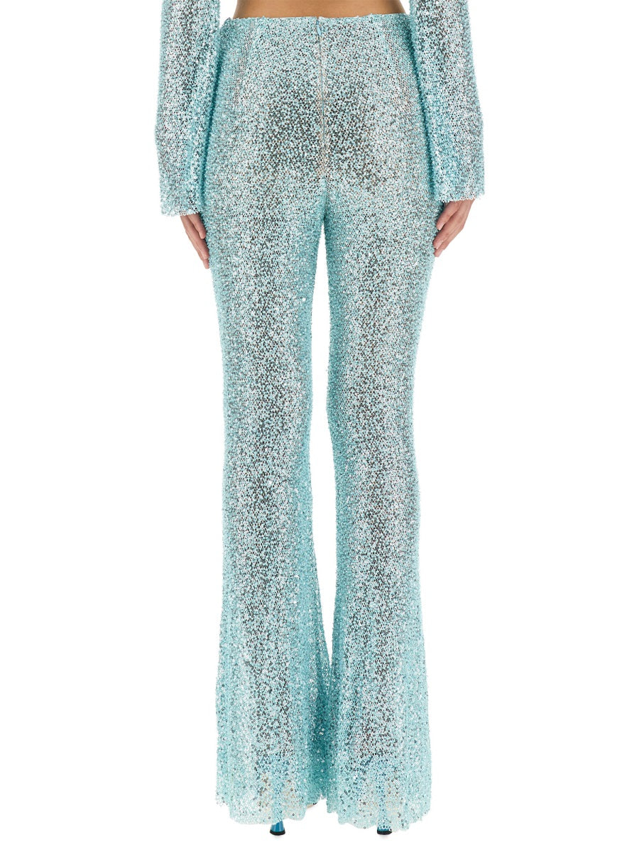 Self-Portrait Pantaloni - Azzurro | Wanan Luxury