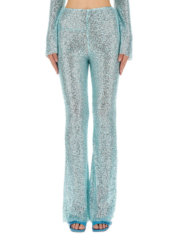 Self-Portrait Pantaloni - Azzurro | Wanan Luxury
