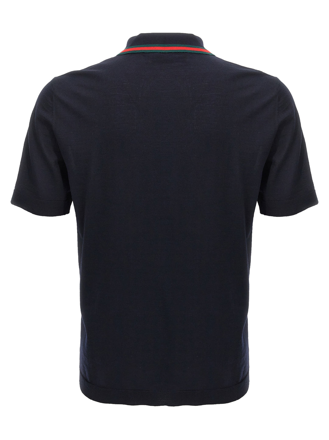 Gucci Web Ribbon  Shirt Polo - Blu | b8c72182e37834fd7844d01a830f75d6a34cbef8