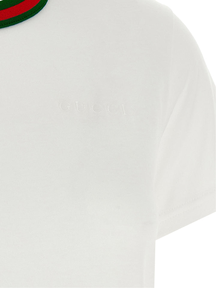 Gucci Web T shirt - Bianco | 45b880b3d520bce90580b456e0a975336b57a046