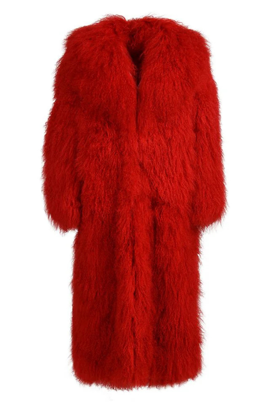 Cappotto Rouselin Rosso in Mongolia